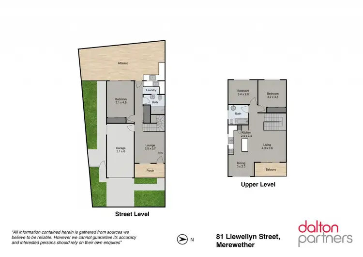Floorplan of Homely townhouse listing, 81 Llewellyn Street, Merewether NSW 2291