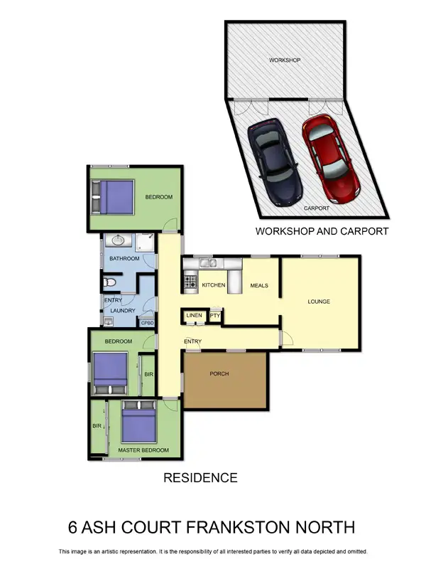 Floorplan of Homely house listing, 6 Ash Court, Frankston North VIC 3200