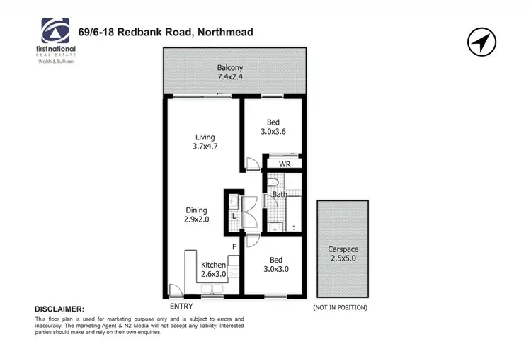 Floorplan of Homely unit listing, 69/6-18 Redbank Road, Northmead NSW 2152