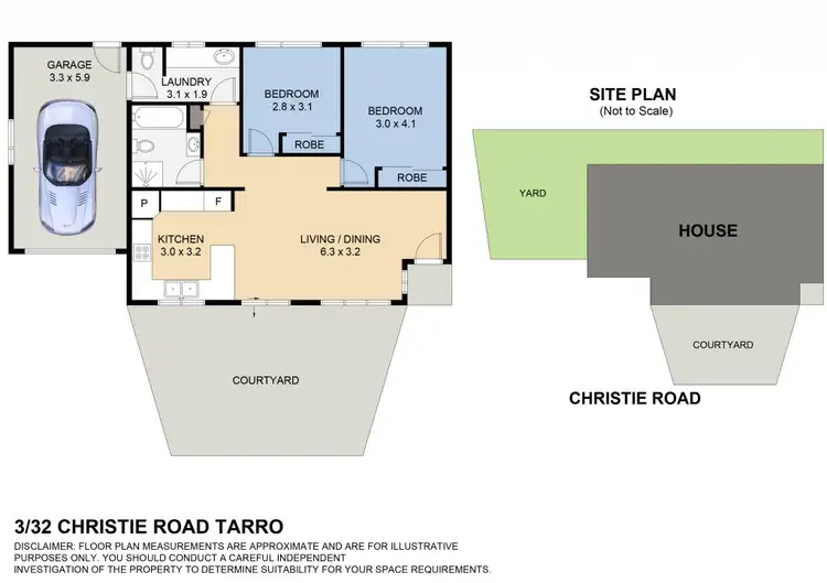 Floorplan of Homely villa listing, 3/32 Christie Road, Tarro NSW 2322