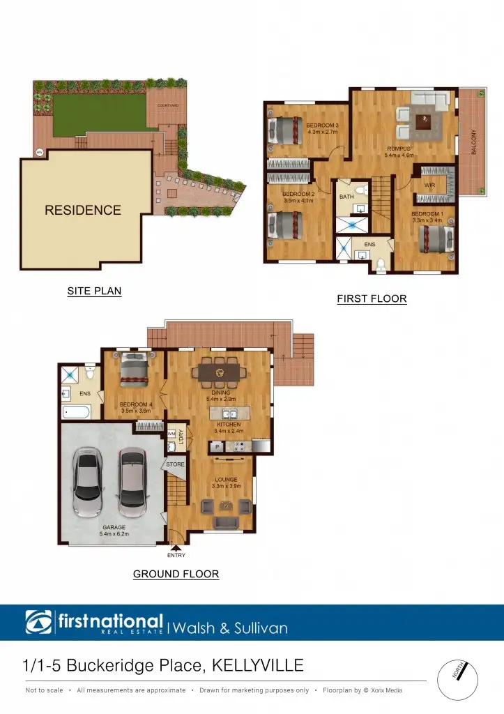 Floorplan of Homely townhouse listing, 1/1-5 Buckeridge Place, Kellyville NSW 2155