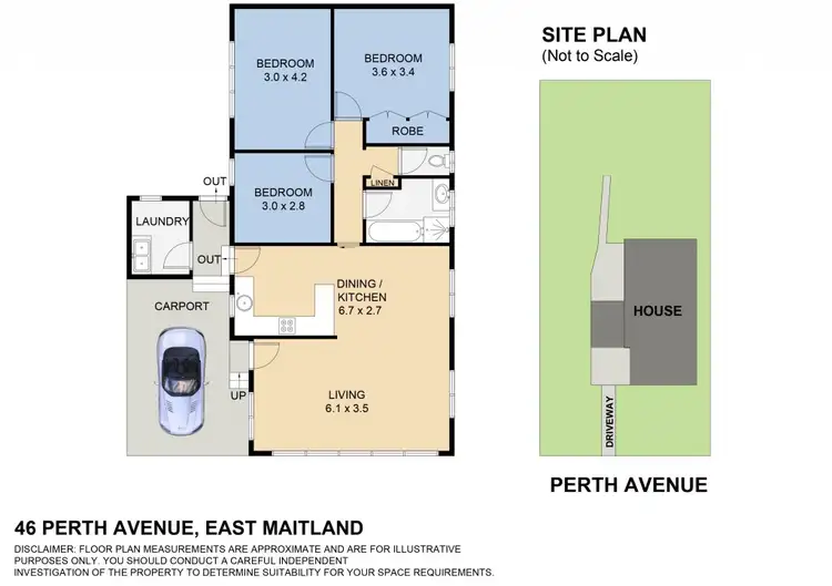 Floorplan of Homely house listing, 46 Perth Avenue, East Maitland NSW 2323