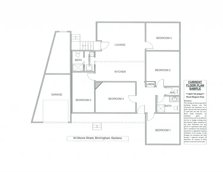 Floorplan of Homely house listing, 64 Moore Street, Birmingham Gardens NSW 2287