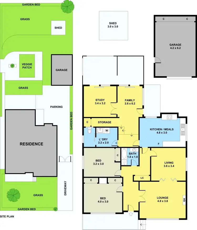 Floorplan of Homely house listing, 180 Hilton Street, Glenroy VIC 3046