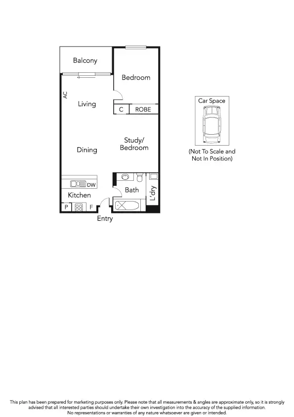 Floorplan of Homely apartment listing, 505/52 Nott Street, Port Melbourne VIC 3207