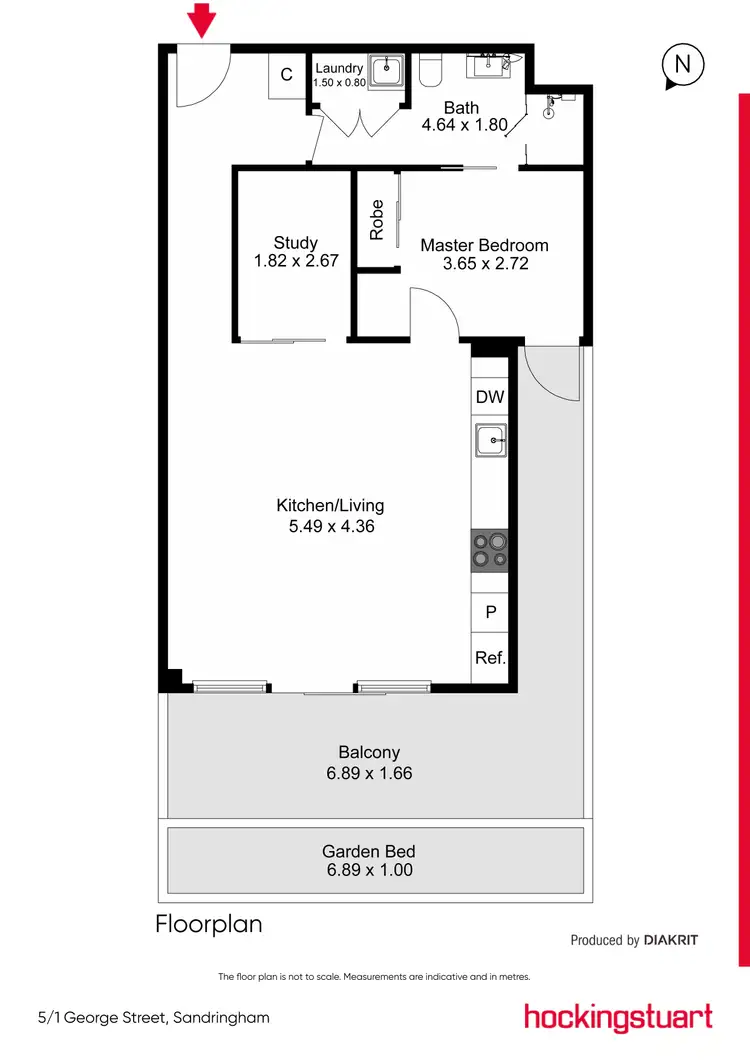 Floorplan of Homely apartment listing, 5/1 George Street, Sandringham VIC 3191