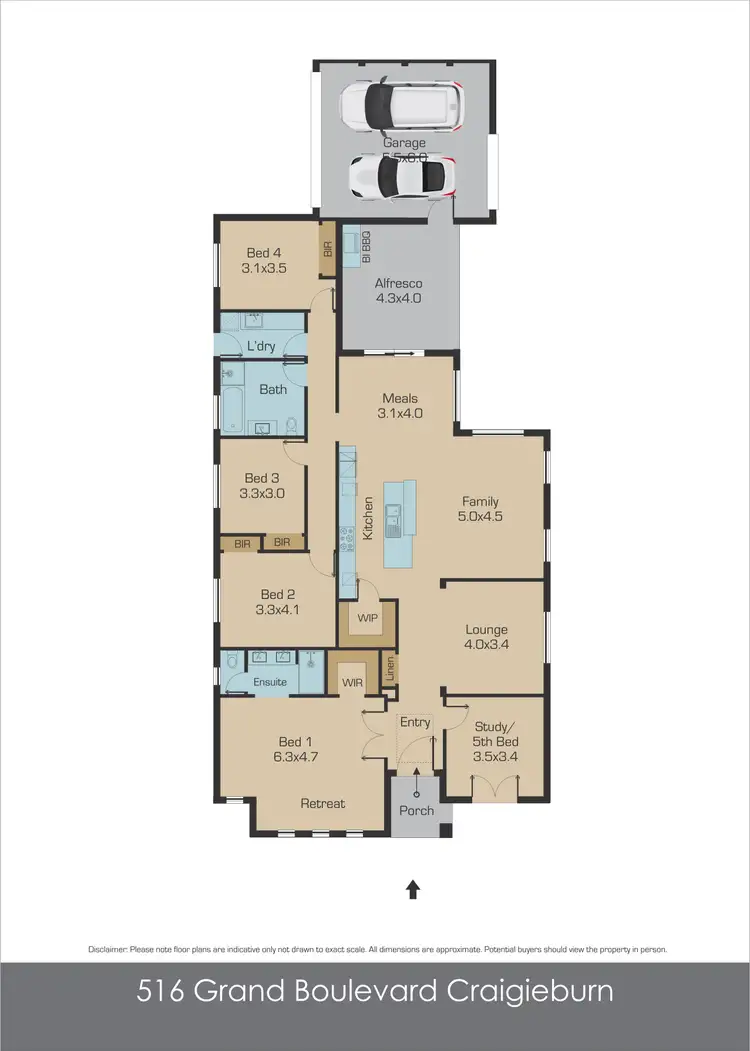 Floorplan of Homely house listing, Lot 21306 Grand Boulevard, Craigieburn VIC 3064