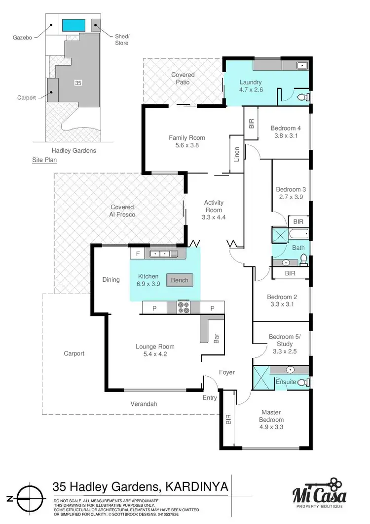 Floorplan of Homely house listing, 35 Hadley Gardens, Kardinya WA 6163
