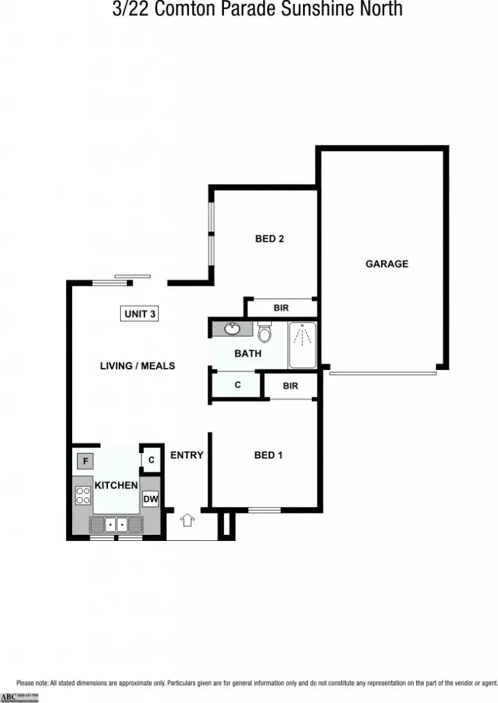 Floorplan of Homely unit listing, 3 & 4/22 Compton Parade, Sunshine North VIC 3020
