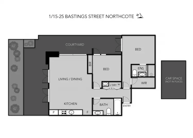 Floorplan of Homely apartment listing, 1/15 Bastings Street, Northcote VIC 3070