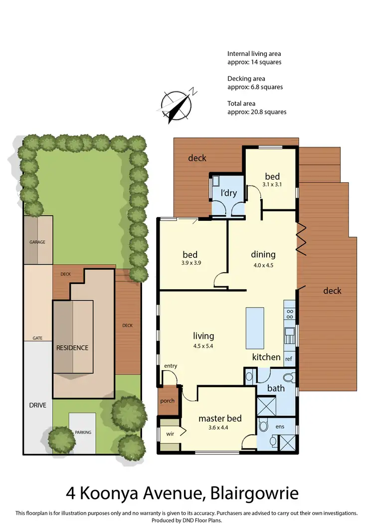 Floorplan of Homely house listing, 4 Koonya Avenue, Blairgowrie VIC 3942