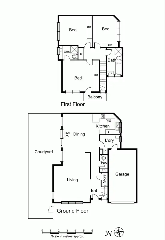 Floorplan of Homely townhouse listing, 1/32 Dunoon Street, Murrumbeena VIC 3163