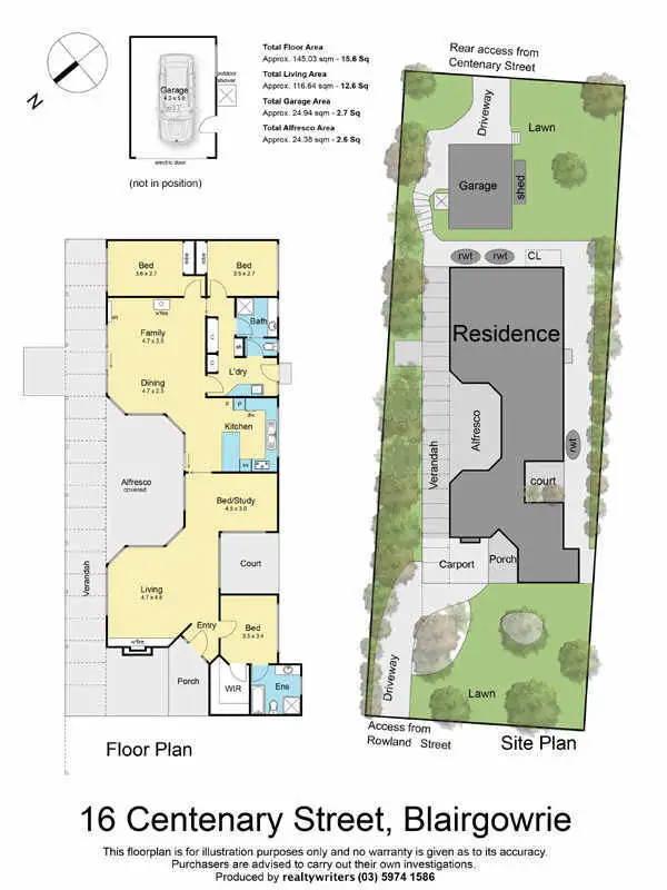 Floorplan of Homely house listing, 16 Centenary Street, Blairgowrie VIC 3942