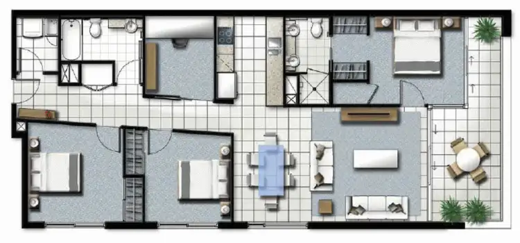 Floorplan of Homely apartment listing, 206/11 Compass Drive, Biggera Waters QLD 4216