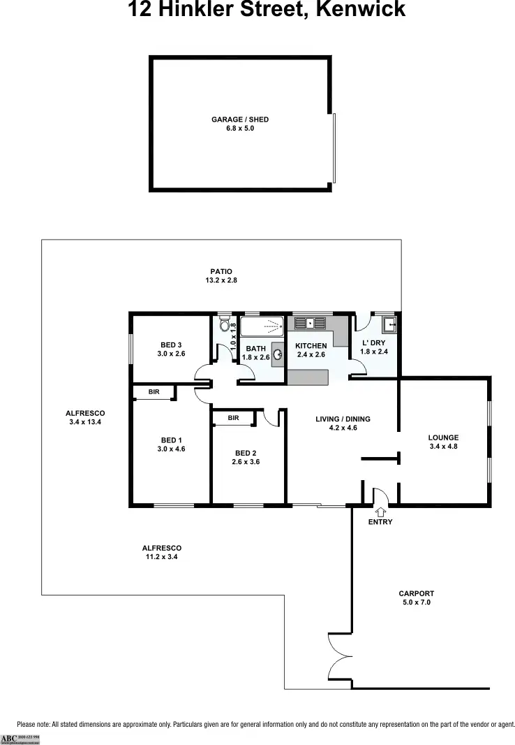 Floorplan of Homely house listing, 12 Hinkler Street, Kenwick WA 6107