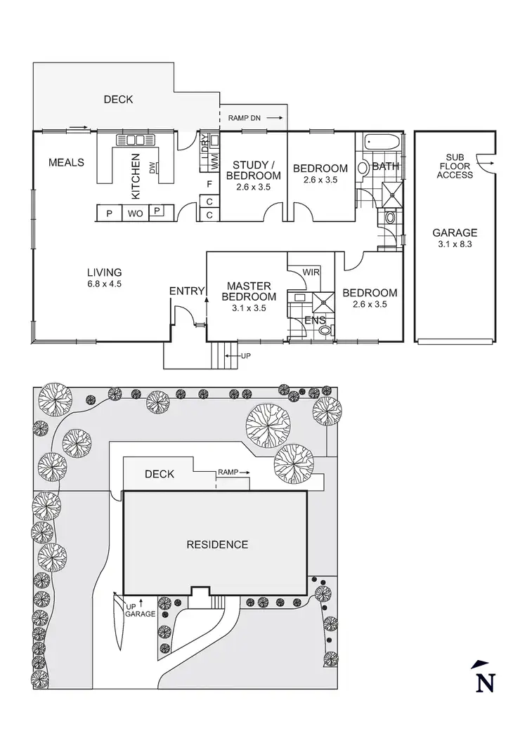 Floorplan of Homely house listing, 6 Douglas Street, Rosanna VIC 3084