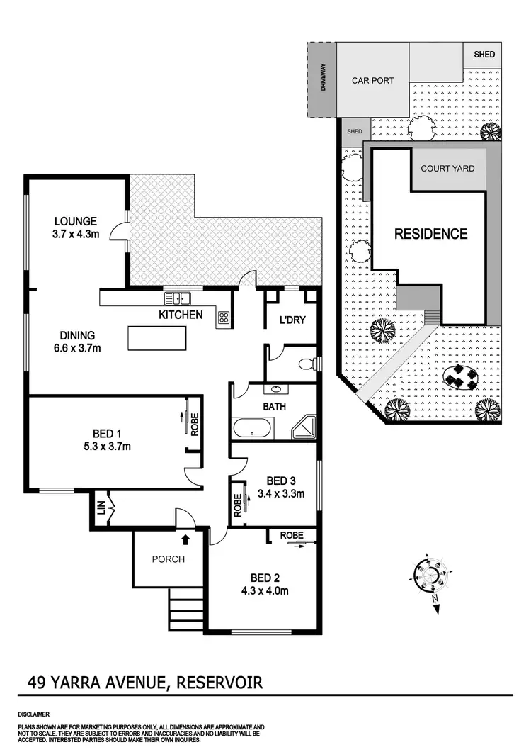 Floorplan of Homely house listing, 49 Yarra Avenue, Reservoir VIC 3073