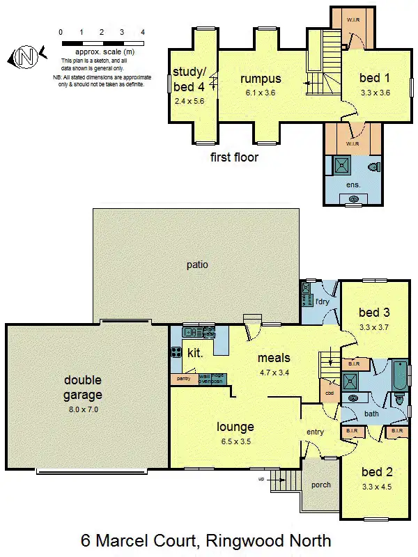 Floorplan of Homely house listing, 6 Marcel Court, Ringwood North VIC 3134