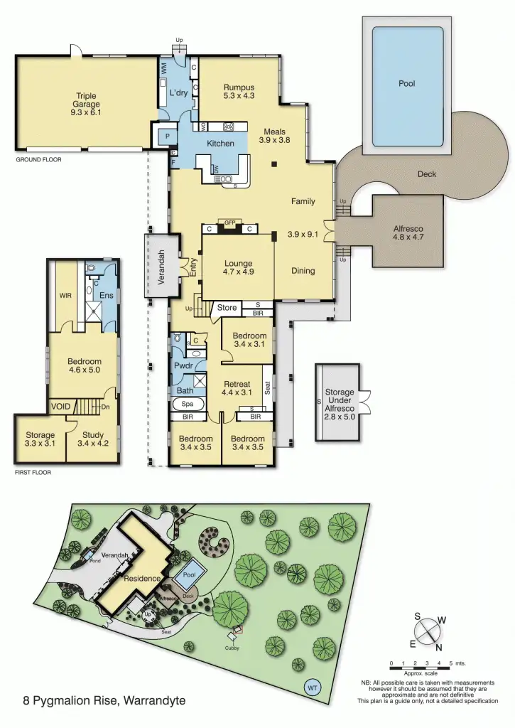 Floorplan of Homely house listing, 8 Pygmalion Rise, Warrandyte VIC 3113