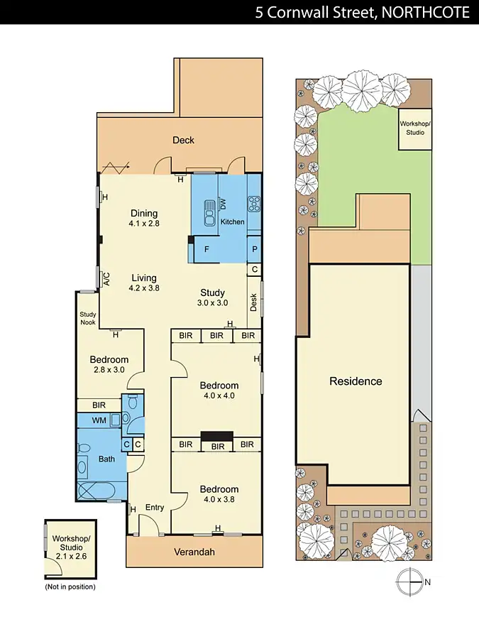 Floorplan of Homely house listing, 5 Cornwall Street, Northcote VIC 3070