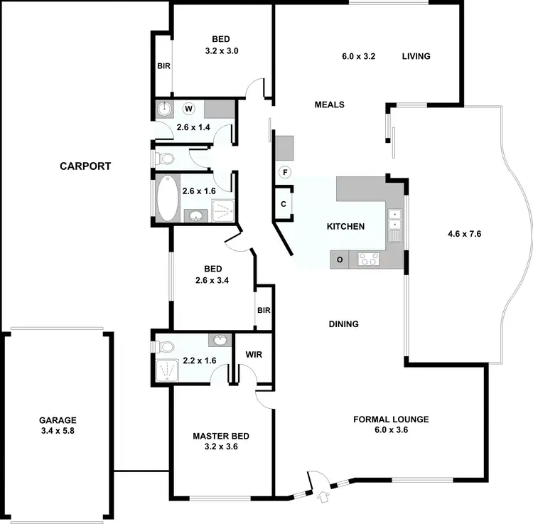 Floorplan of Homely house listing, 6 Burswood Court, Seabrook VIC 3028