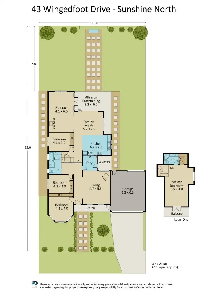 Floorplan of Homely house listing, 43 Winged Foot Drive, Sunshine North VIC 3020