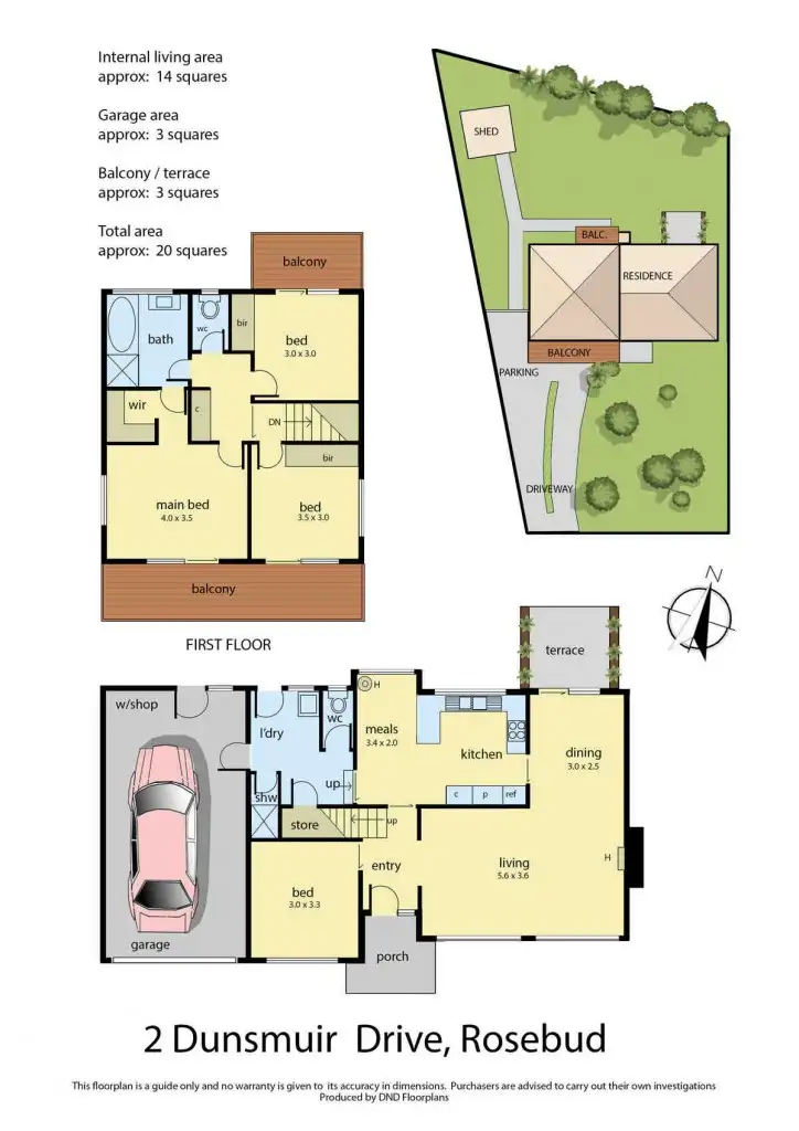 Floorplan of Homely house listing, 2 Dunsmuir Drive, Rosebud VIC 3939