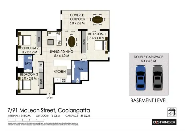 Floorplan of Homely unit listing, 7/91 Mclean Street, Coolangatta QLD 4225
