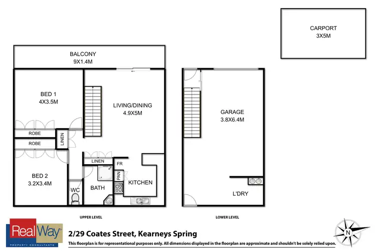 Floorplan of Homely house listing, 2/29 Coates Street, Kearneys Spring QLD 4350