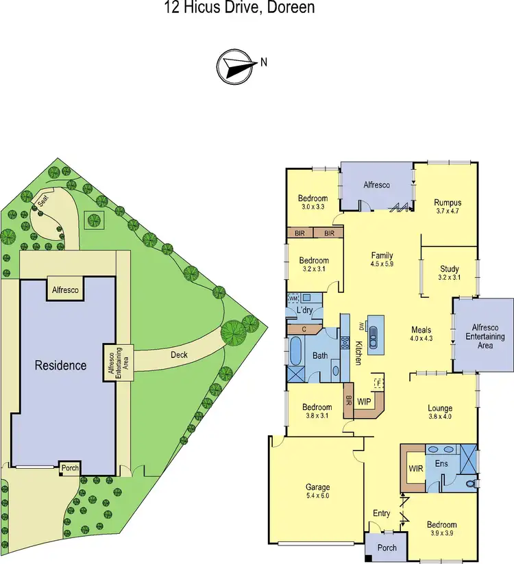Floorplan of Homely house listing, 12 Hicus Drive, Doreen VIC 3754