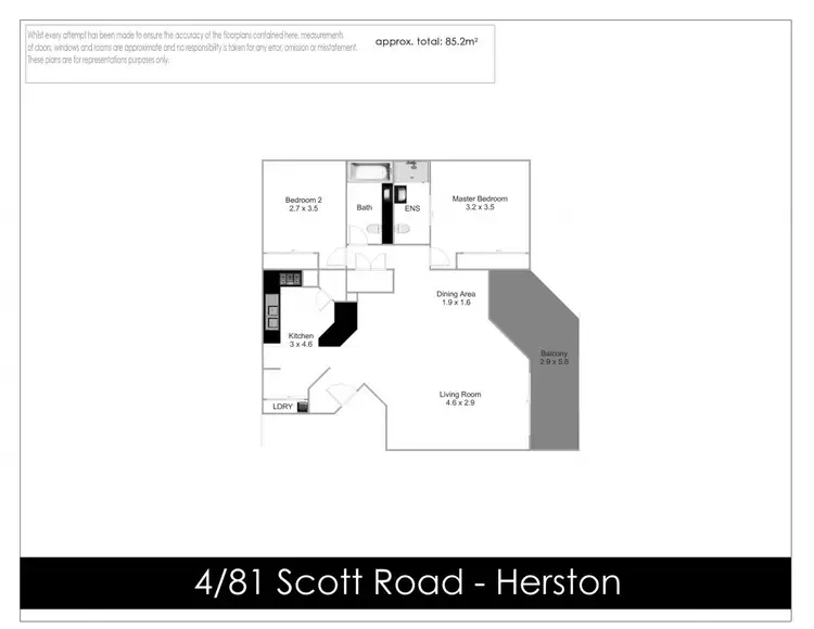 Floorplan of Homely unit listing, 4/81 Scott Road, Herston QLD 4006