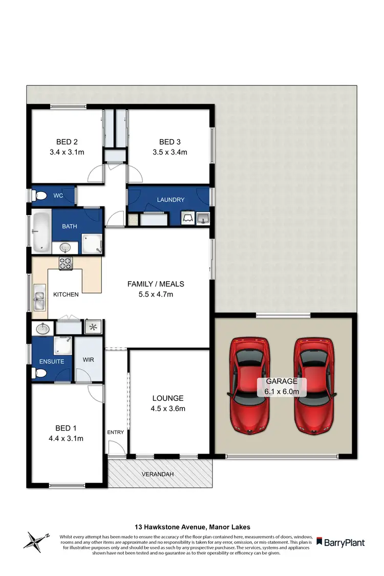 Floorplan of Homely house listing, 13 Hawkstone Road, Wyndham Vale VIC 3024