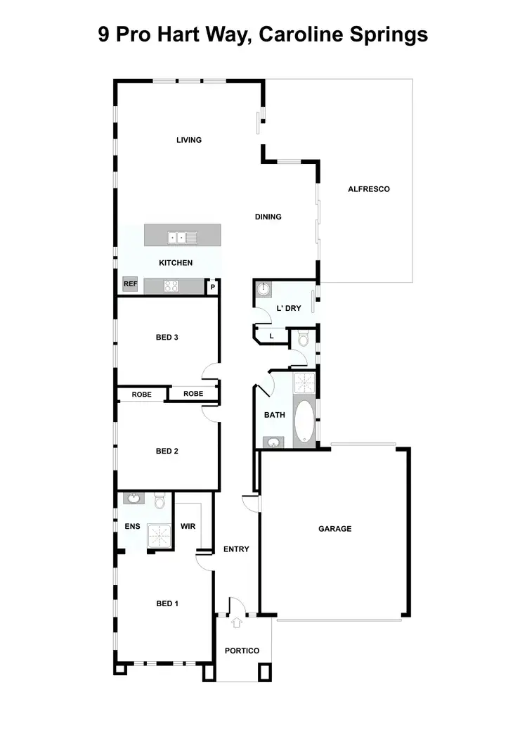 Floorplan of Homely house listing, 9 Pro Hart Way, Caroline Springs VIC 3023