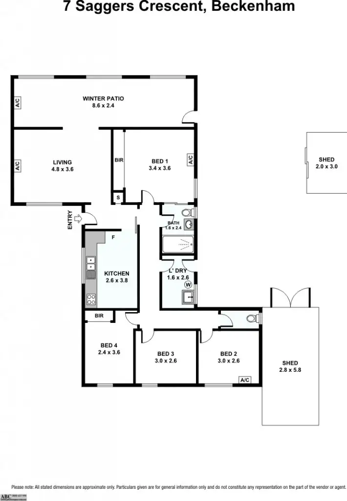 Floorplan of Homely house listing, 7 Saggers Crescent, Beckenham WA 6107