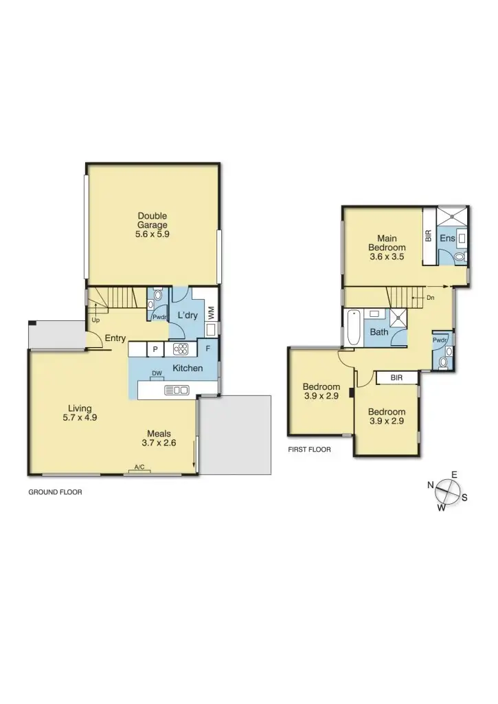 Floorplan of Homely townhouse listing, 2/14 Carinya Road, Vermont VIC 3133