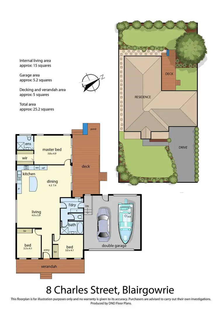 Floorplan of Homely house listing, 8 Charles Street, Blairgowrie VIC 3942