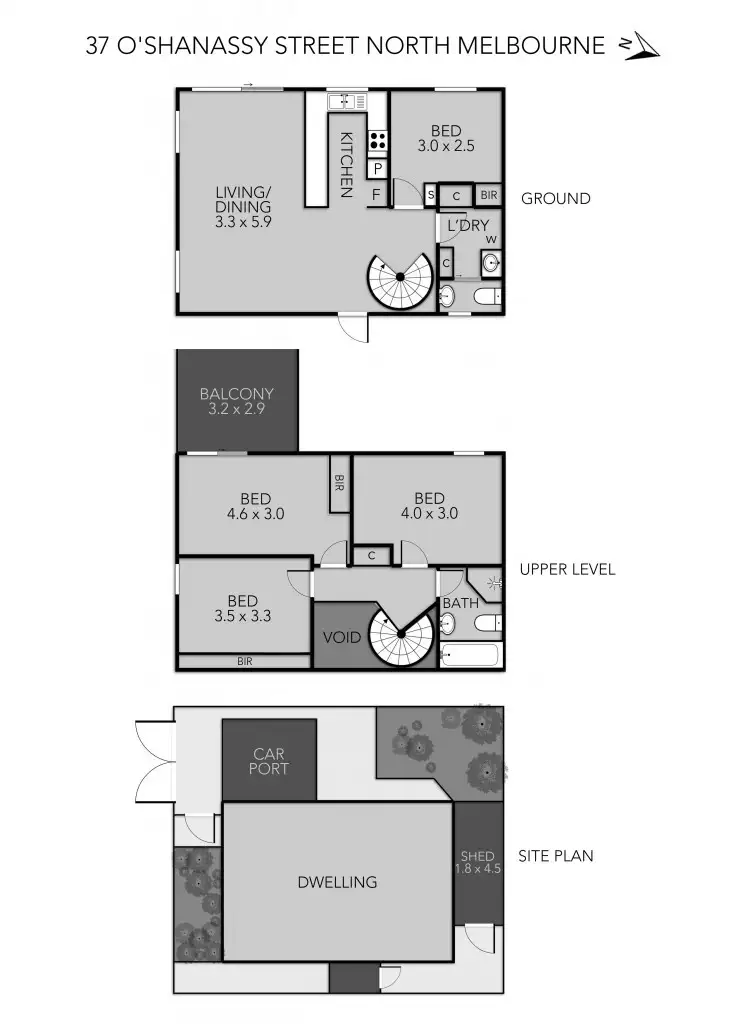 Floorplan of Homely house listing, 37 O'Shanassy Street, North Melbourne VIC 3051
