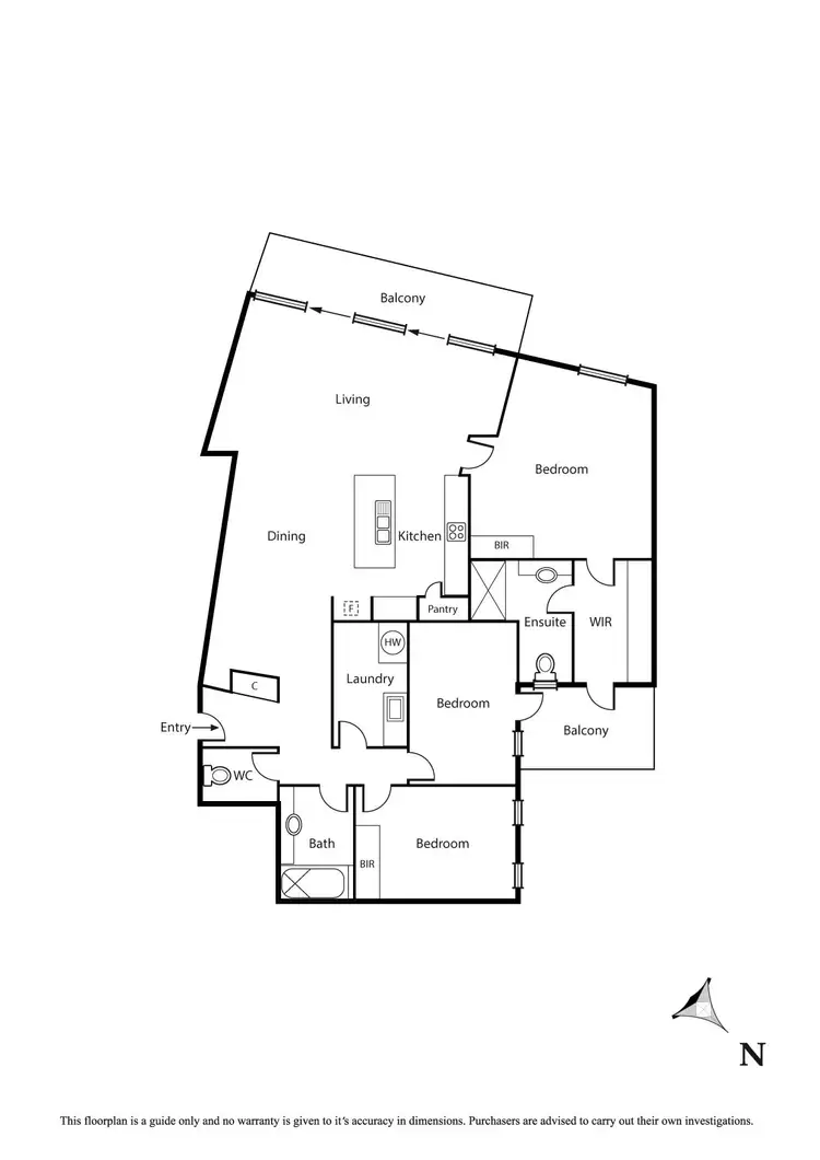 Floorplan of Homely apartment listing, 505/65 Beach Street, Port Melbourne VIC 3207