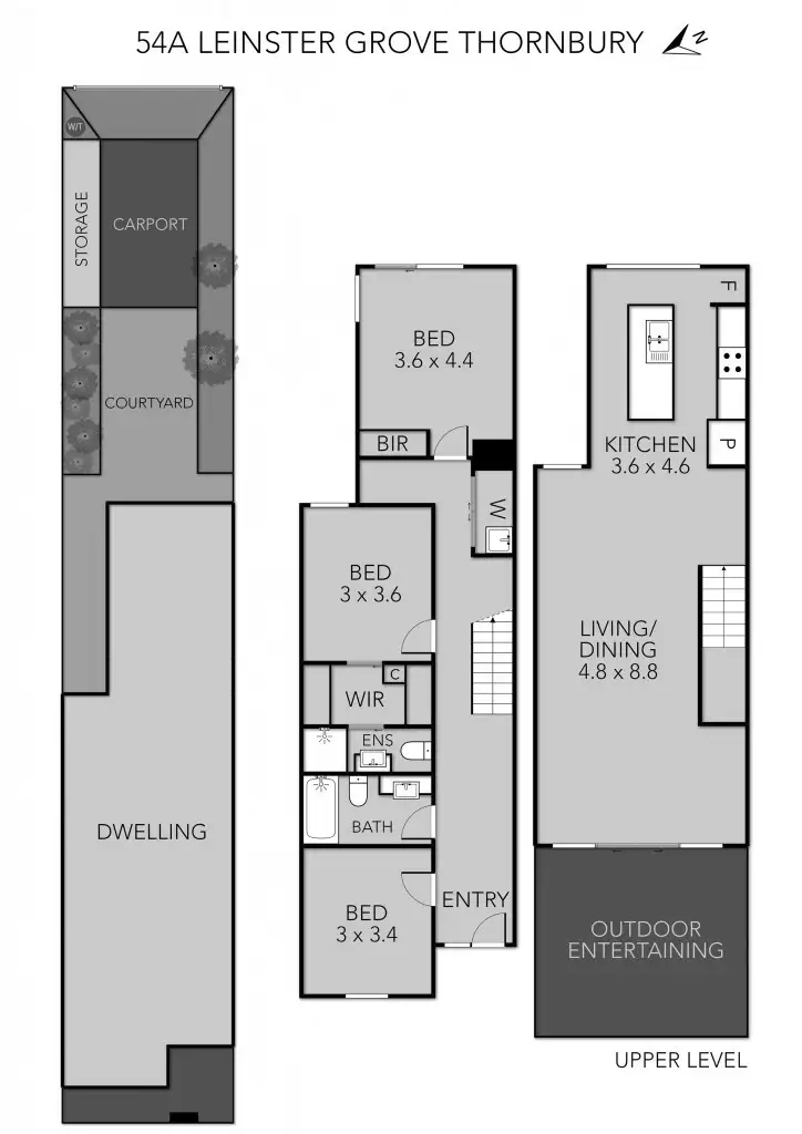 Floorplan of Homely house listing, 54a Leinster Grove, Thornbury VIC 3071