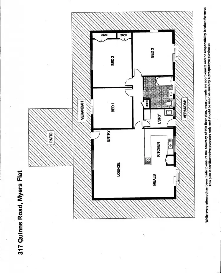 Floorplan of Homely house listing, 317 Quinns Road, Myers Flat VIC 3556