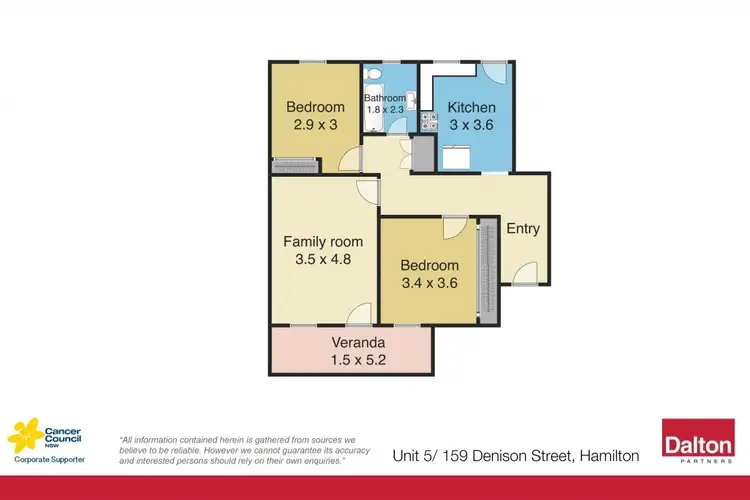 Floorplan of Homely unit listing, 5/159 Denison Street, Hamilton NSW 2303