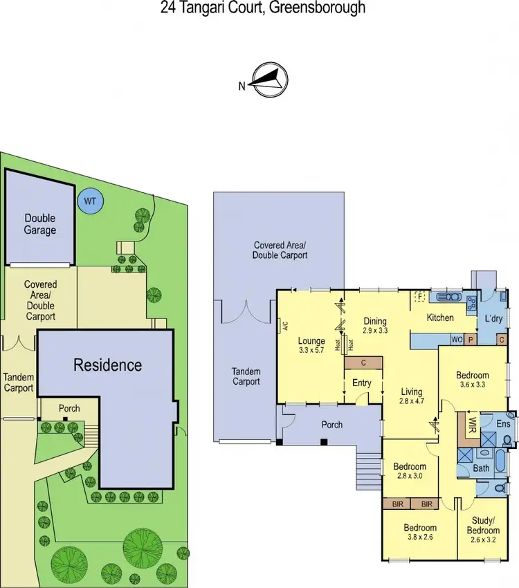 Floorplan of Homely house listing, 24 Tangari Court, Greensborough VIC 3088