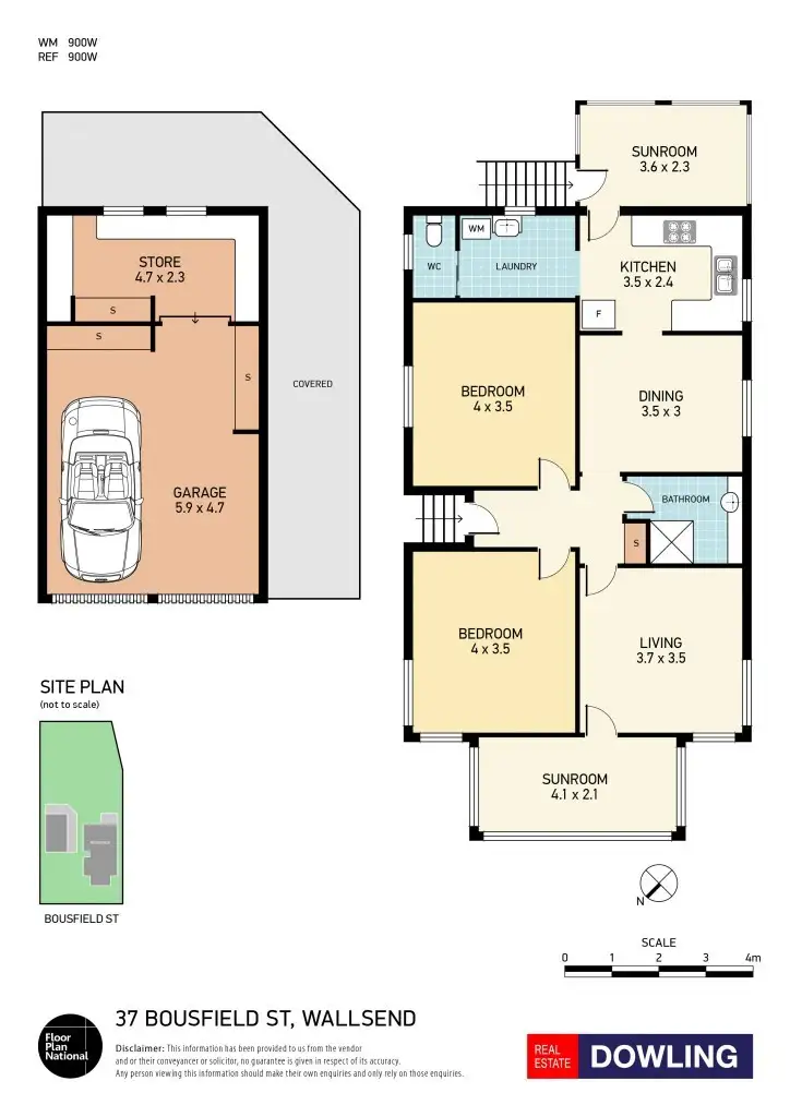 Floorplan of Homely house listing, 37 Bousfield Street, Wallsend NSW 2287