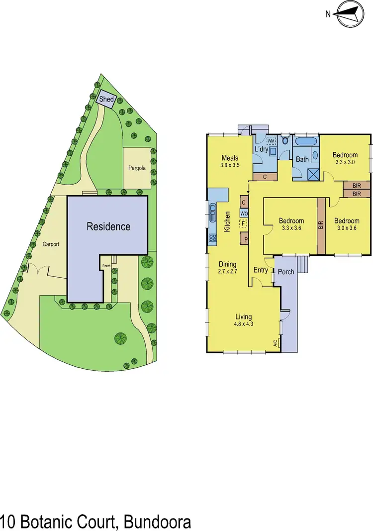 Floorplan of Homely house listing, 10 Botanic Court, Bundoora VIC 3083