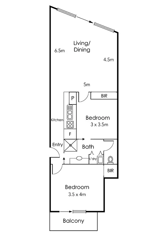 Floorplan of Homely apartment listing, 1/46-50 Regent Street, Richmond VIC 3121