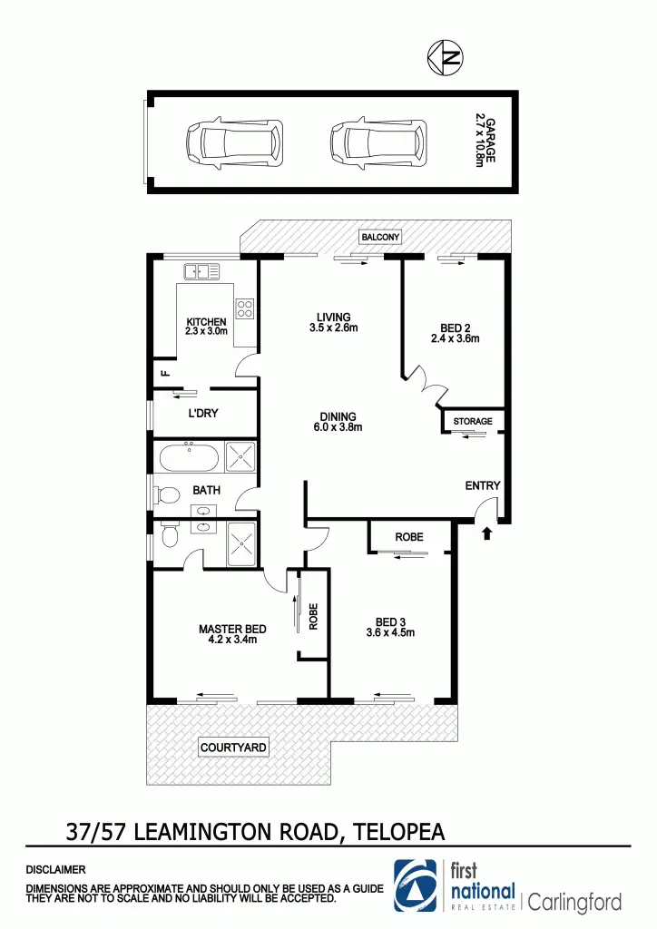 Floorplan of Homely apartment listing, 37/57 Leamington Road, Telopea NSW 2117