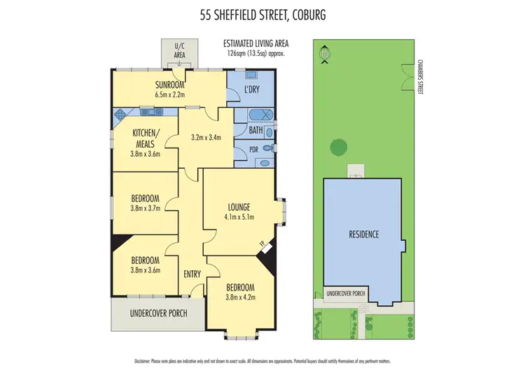 Floorplan of Homely house listing, 55 Sheffield Street, Coburg VIC 3058