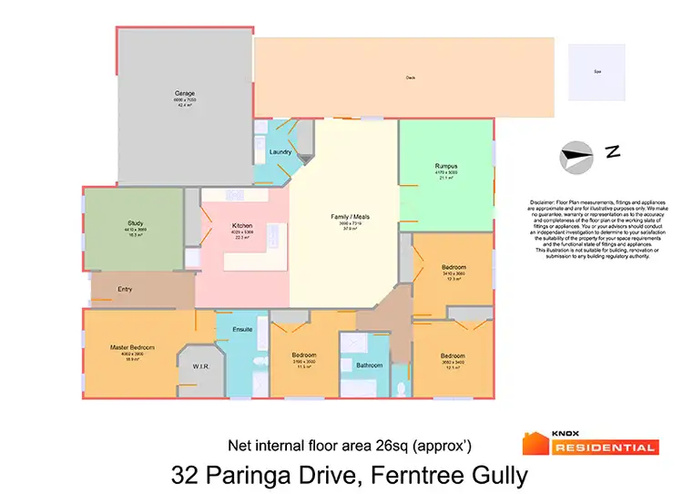 Floorplan of Homely house listing, 32 Paringa Drive, Ferntree Gully VIC 3156