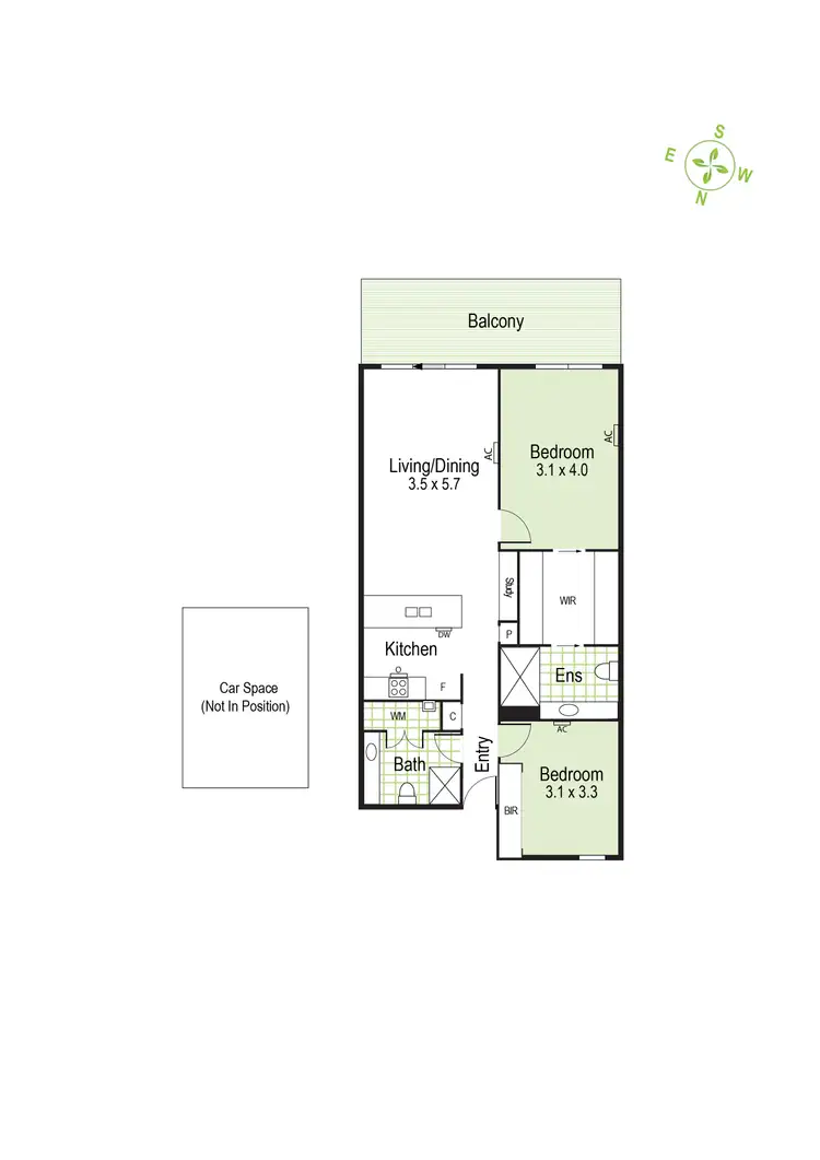 Floorplan of Homely apartment listing, 101/77 Nott Street, Port Melbourne VIC 3207