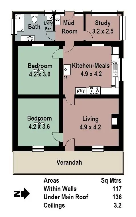 Floorplan of Homely house listing, 17 Wuttke Road, Woodside SA 5244